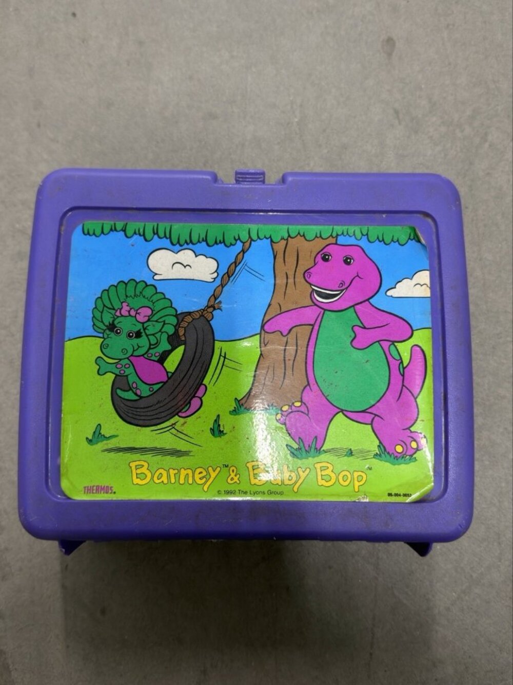 Vintage Thermos Barney And Baby Bop Lunch Box 1992 Lyons Group